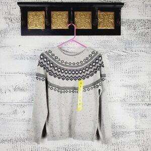 Original Weatherproof Vintage Light Grey Fairisle Sweater
